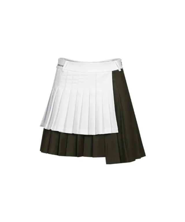 CHUCUCHU Two-Color Double Skirt
