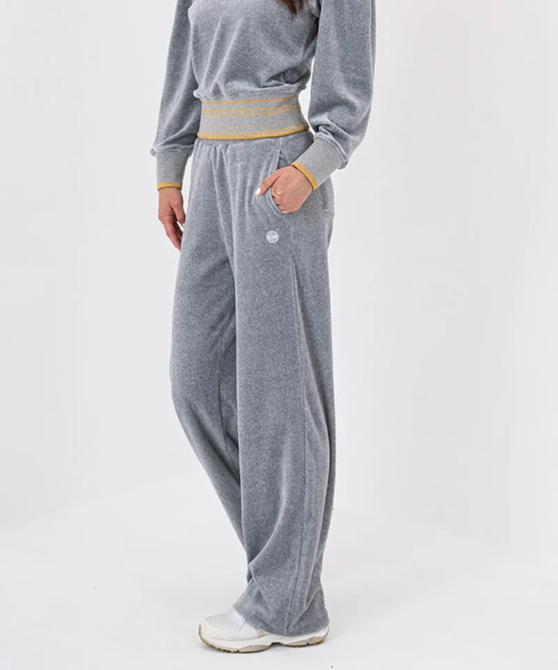 CHUCUCHU Velour Pants - Silver