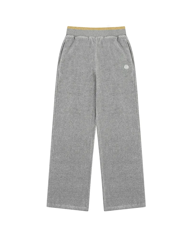 CHUCUCHU Velour Pants - Silver