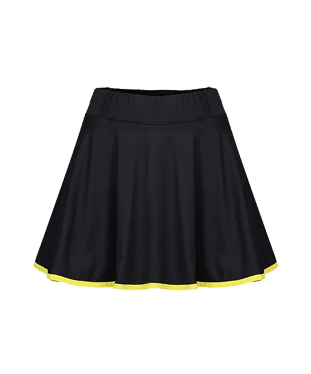 CHUCUCHU Women's Line Point Skirt - Black
