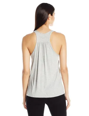 Clementine Women's Petite Plus Boat Anchor Printing Flowy Racerback Tank