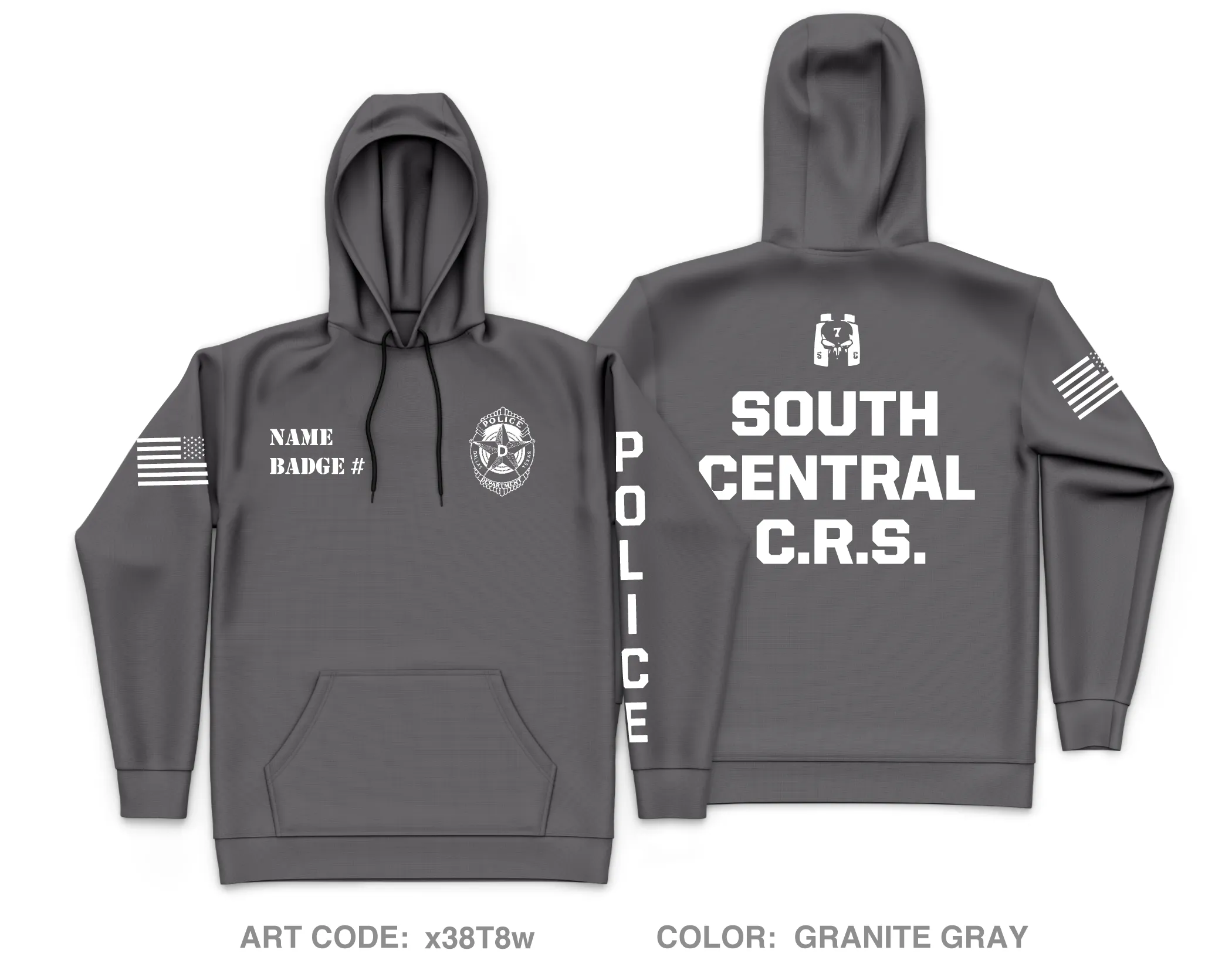 CUSTOM Dallas PD Store 1 Core Men's Hooded Performance Sweatshirt - 9AQjSt