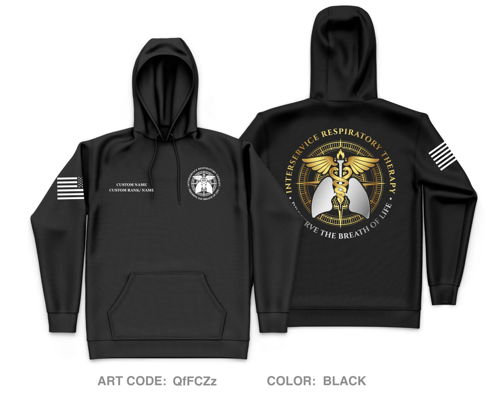 CUSTOM Interservice Respiratory Therapist Program Core Men's Hooded Performance Sweatshirt - QfFCZz