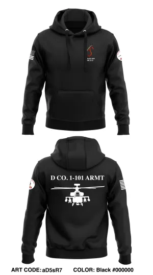 D Co., 1-11 CAB, ARMT  Core Men's Hooded Performance Sweatshirt - aD5sR7