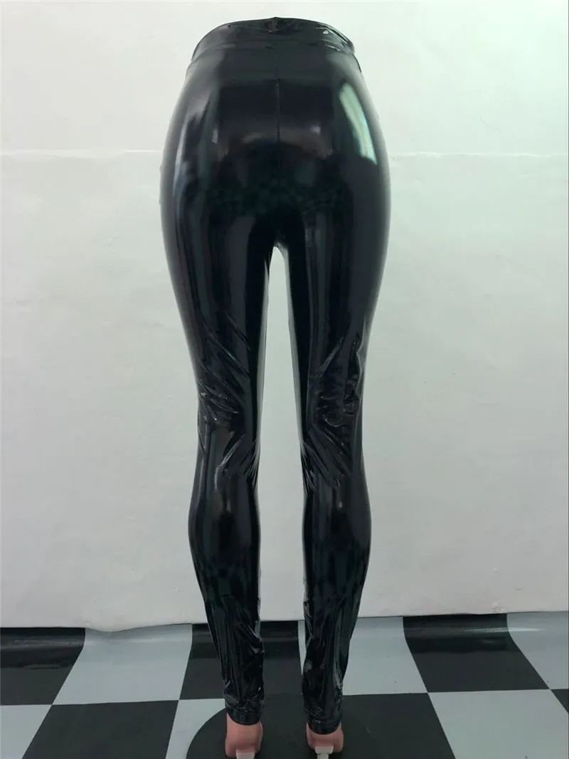 Danger! High Voltage Latex Leggings