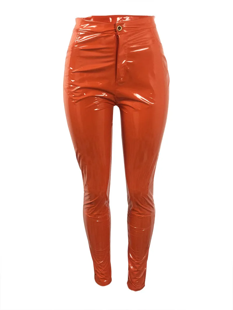 Danger! High Voltage Latex Leggings
