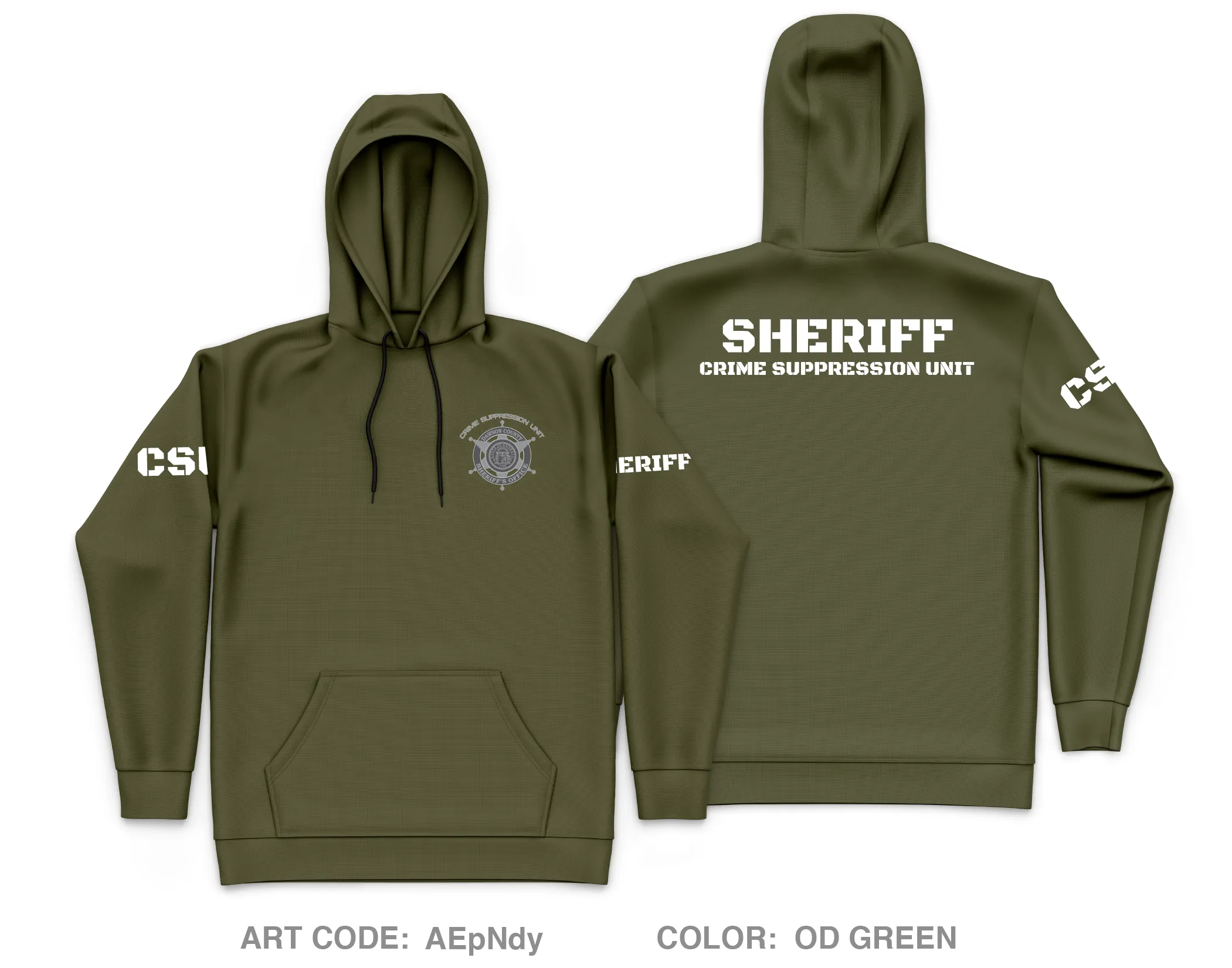 DCSO Crime Suppression Unit Store 1 Core Men's Hooded Performance Sweatshirt - AEpNdy