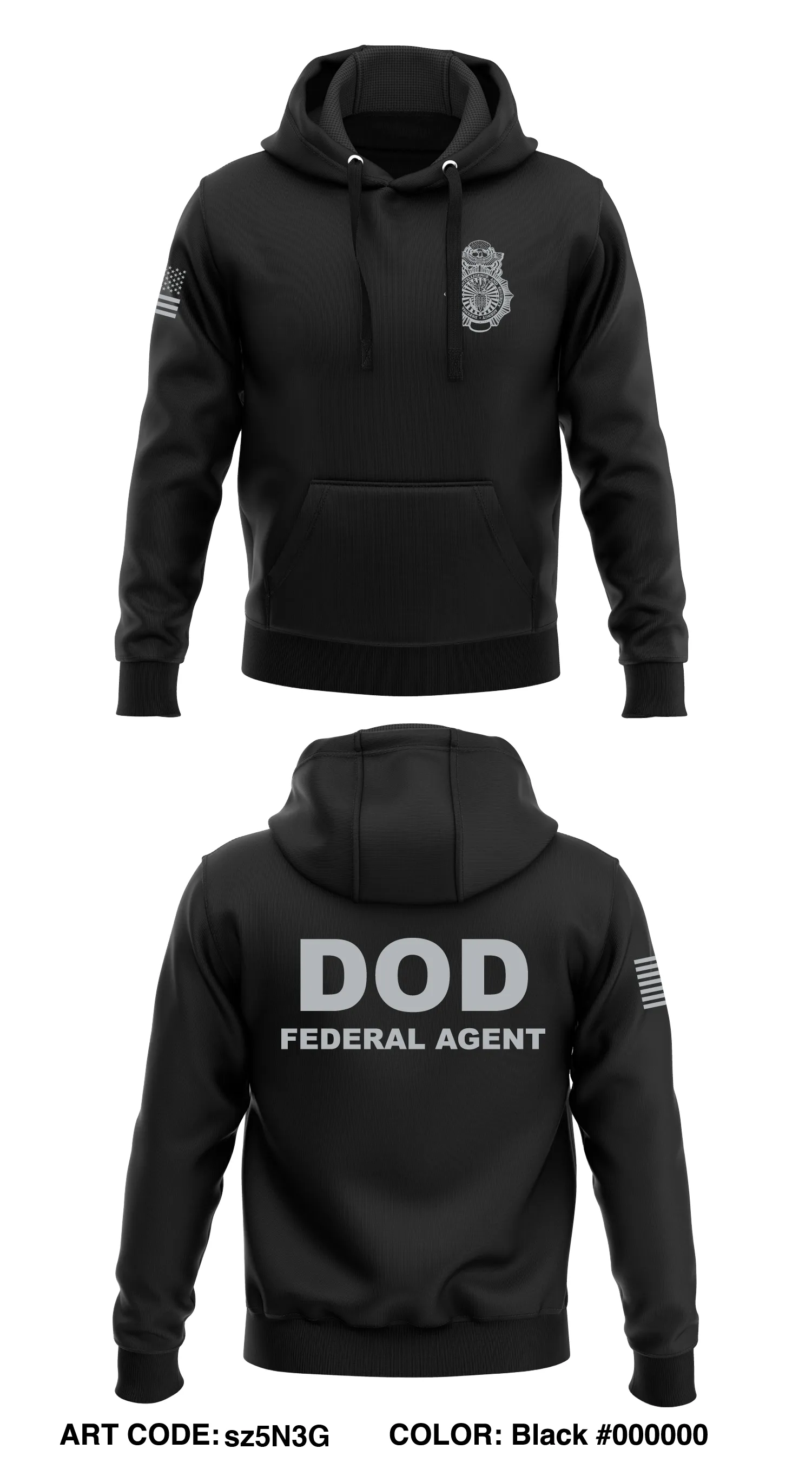 Defense Counterintelligence & Security Agency  Core Men's Hooded Performance Sweatshirt - sz5N3G