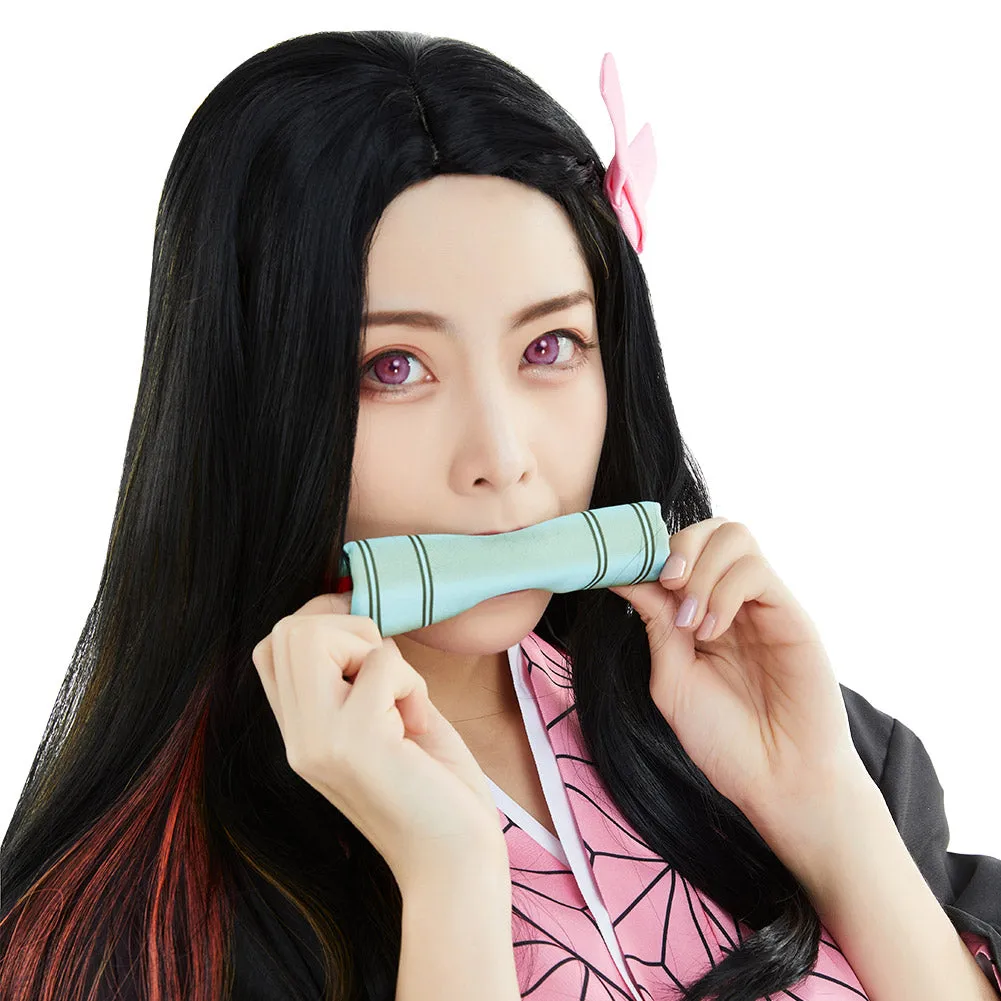 Demon Slayer: Kimetsu no Yaiba Halloween Carnival Suit Kamado Nezuko Cosplay Costume Adult Kimono Outfit