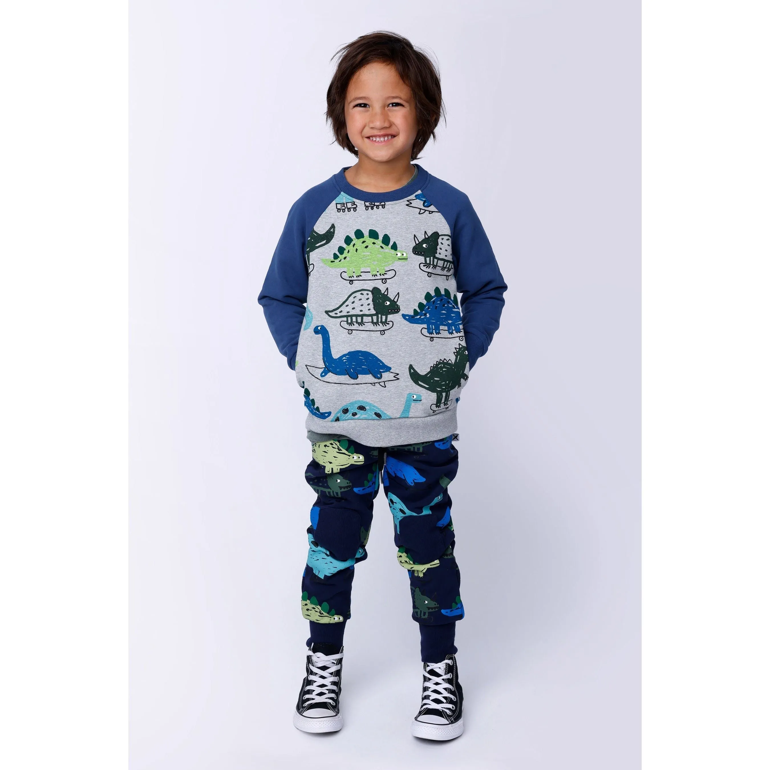 Dino Rollers Furry Trackies - Dark Blue