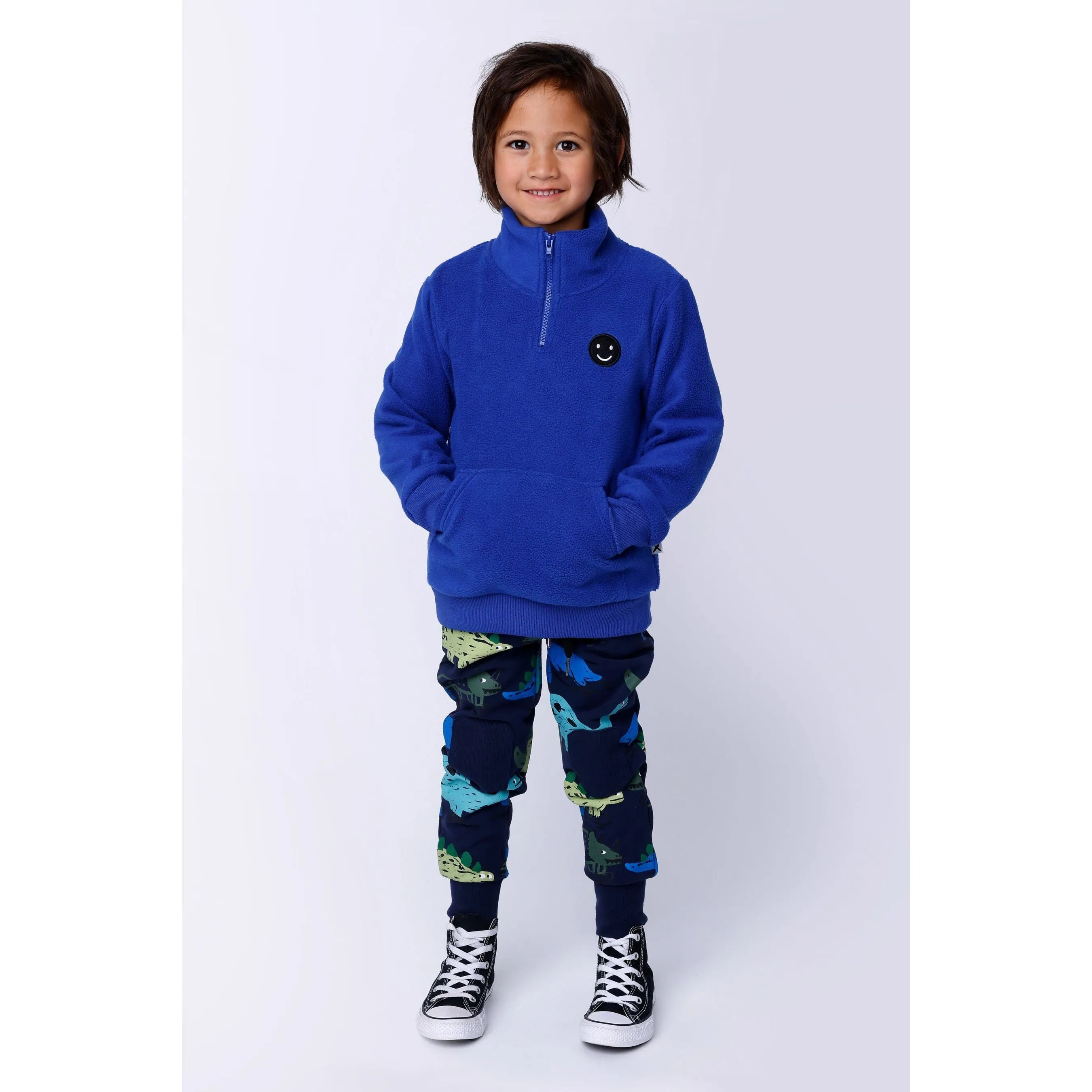 Dino Rollers Furry Trackies - Dark Blue