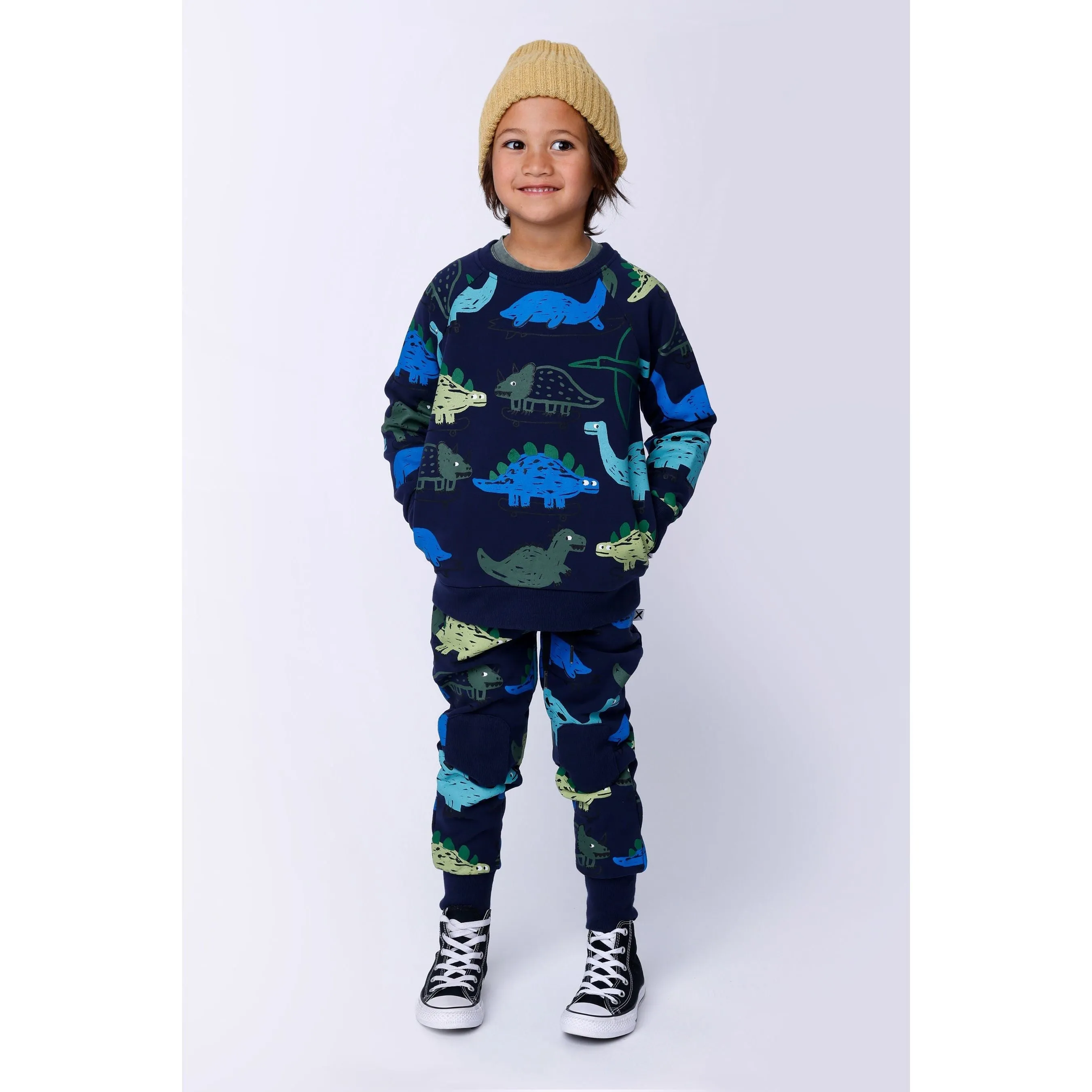Dino Rollers Furry Trackies - Dark Blue