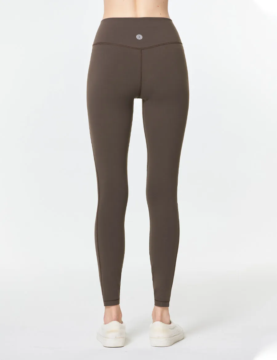 easyoga LA-VEDA Eveness Core Leggings - C02 Chocolate Brown