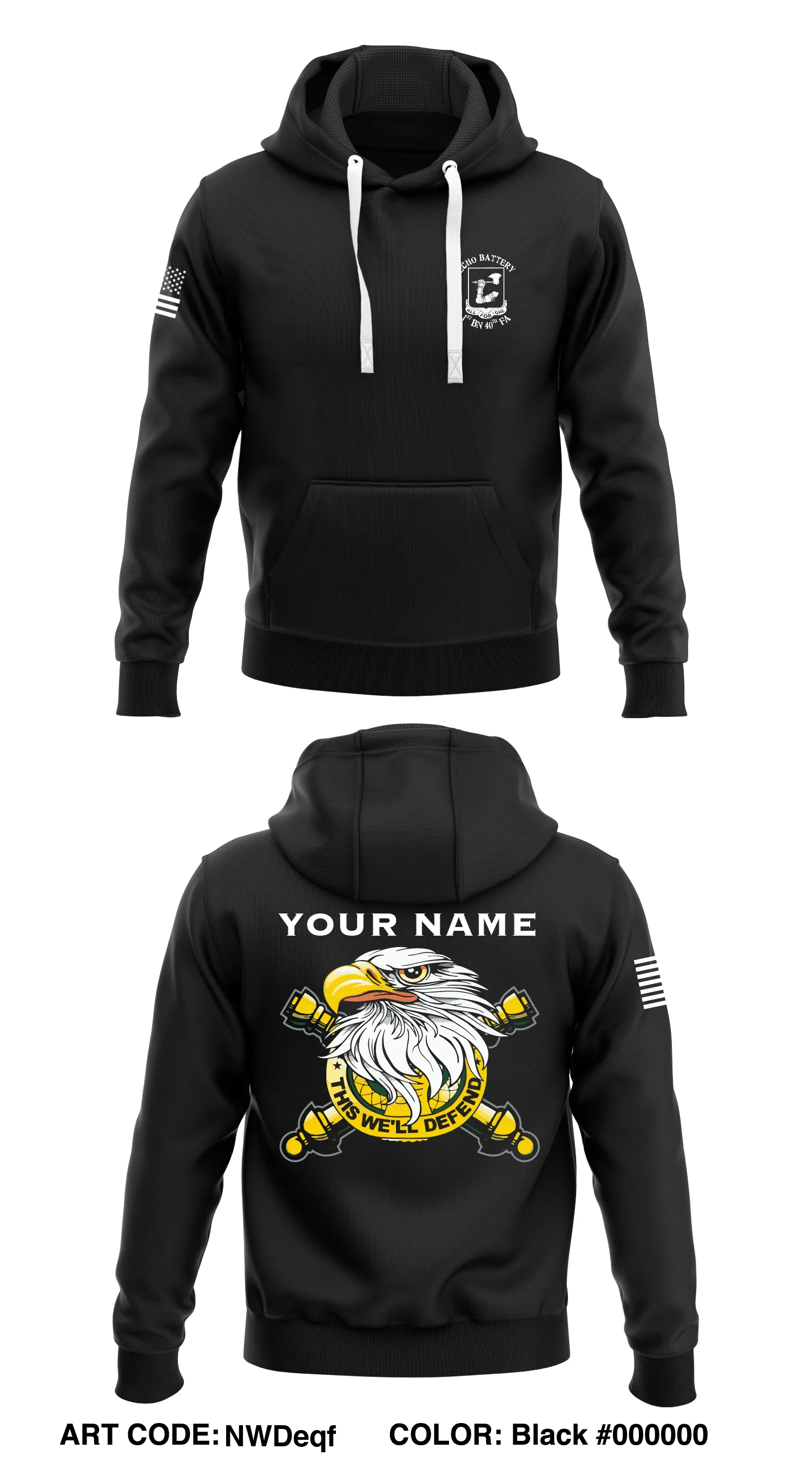 Echo Battery, 1-4th FA BN, 434th FA BDE Store 1  Core Men's Hooded Performance Sweatshirt - NWDeqf
