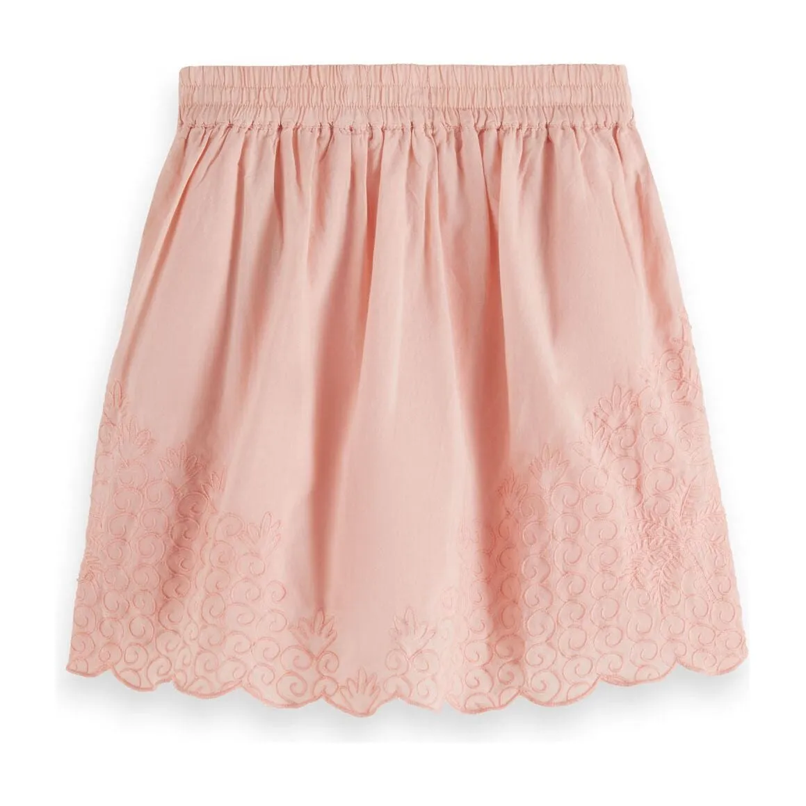 Embroidered Mini Skirt With Inner Shorts