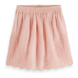 Embroidered Mini Skirt With Inner Shorts