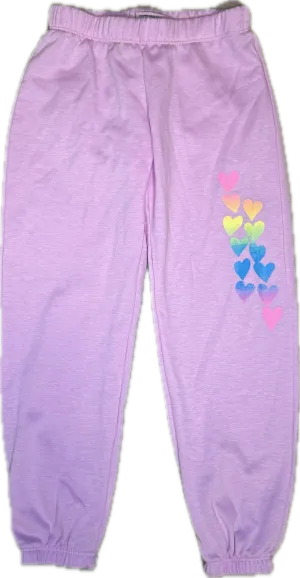 FIREHOUSE- Ombre Hearts Sweatpants Carnation