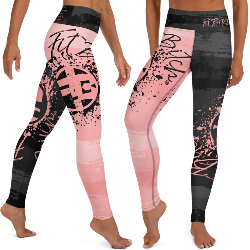 Fit Bitch - Yoga Leggings - Yin Yang Pastels