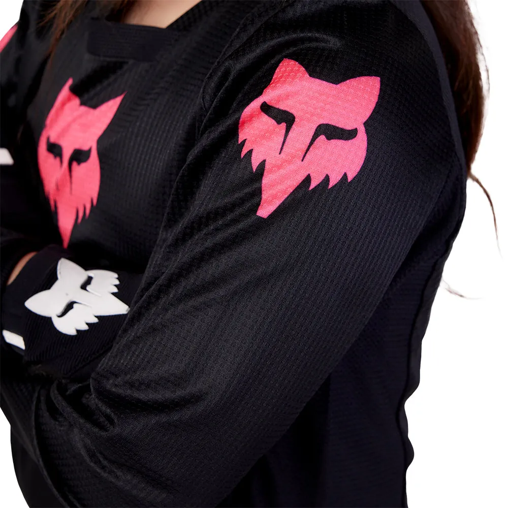 Fox Youth Girls Blackout Jersey [Black/Black]