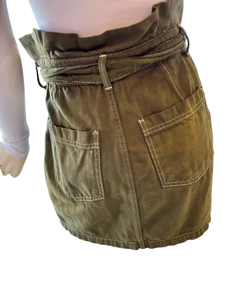 Free People paperbag skirt forest 6