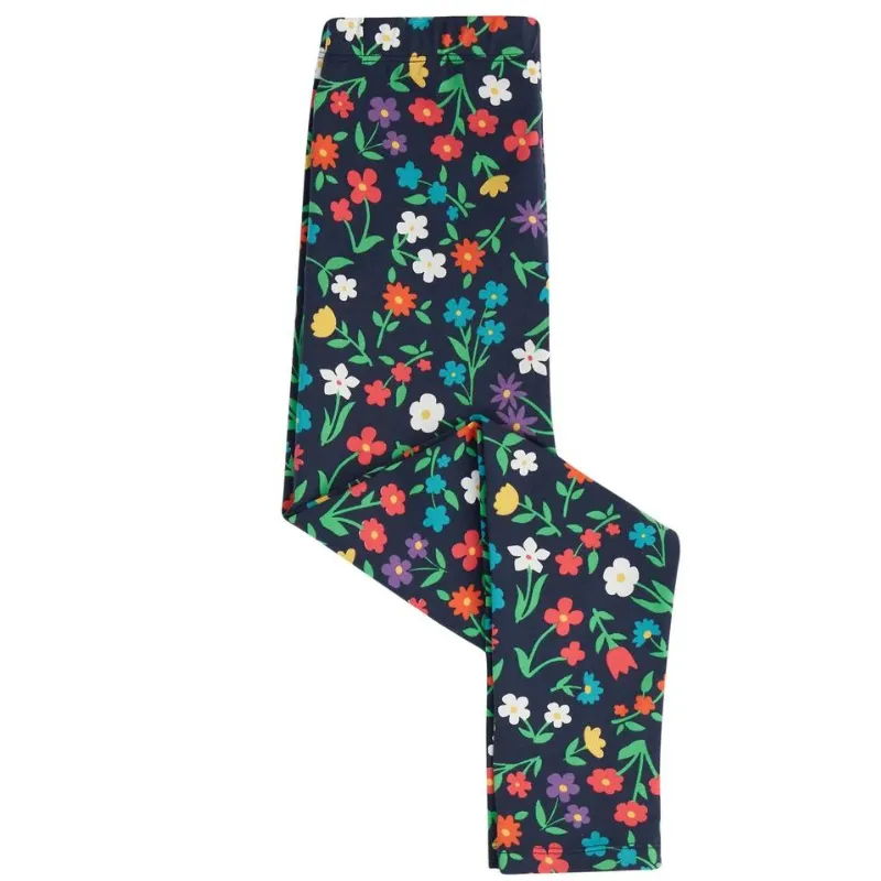 Frugi Libby Kids Leggings - Indigo Wild Flowers