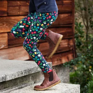 Frugi Libby Kids Leggings - Indigo Wild Flowers