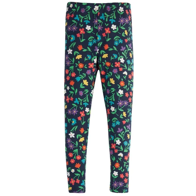 Frugi Libby Kids Leggings - Indigo Wild Flowers