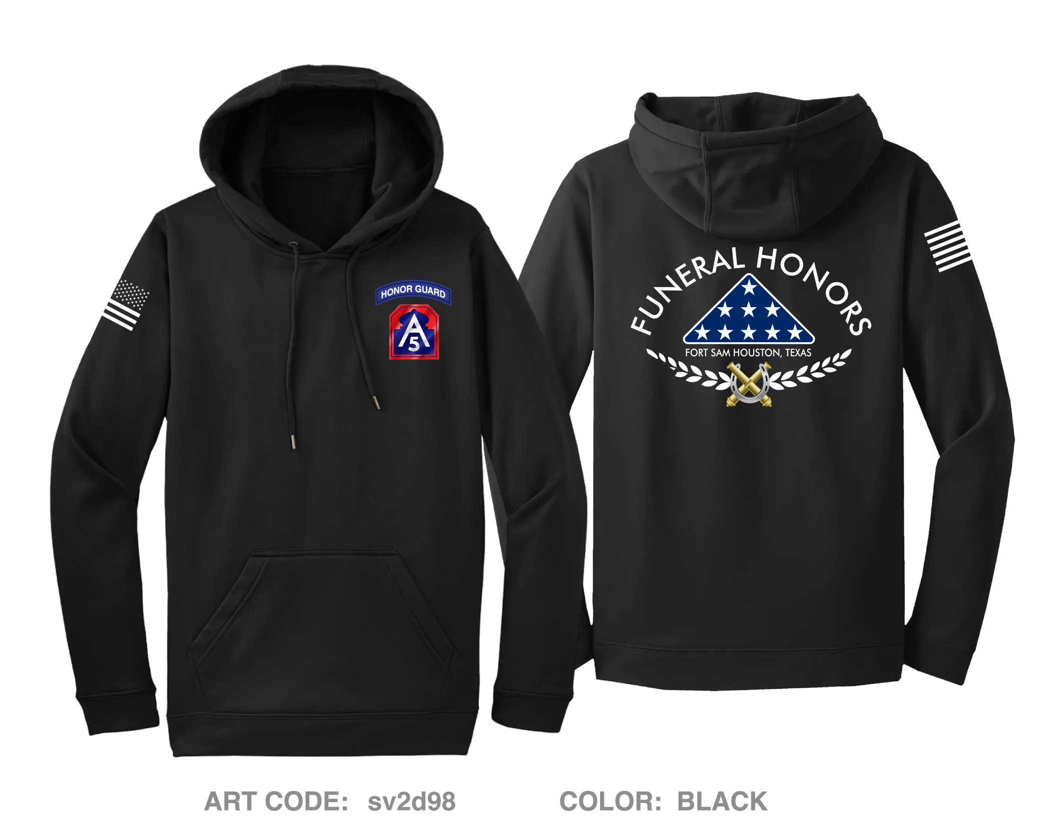 FUNERAL HONORS PLATOON, HSC, HHBN, ARNORTH Hi-Tech Performance Hoodie - sv2d98
