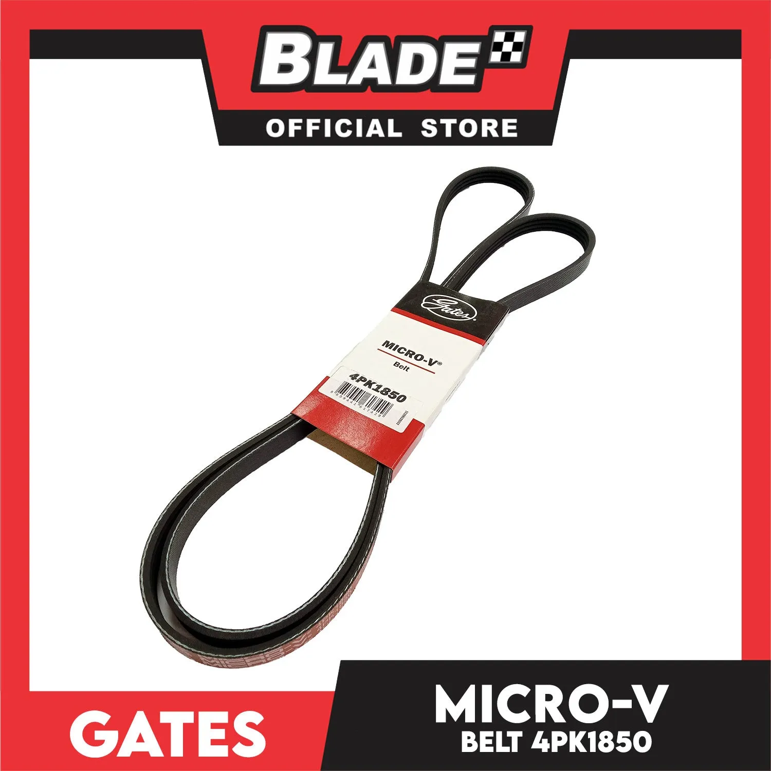 Gates Automotive Micro-V Fan Belt 4PK1850 For Daihatsu