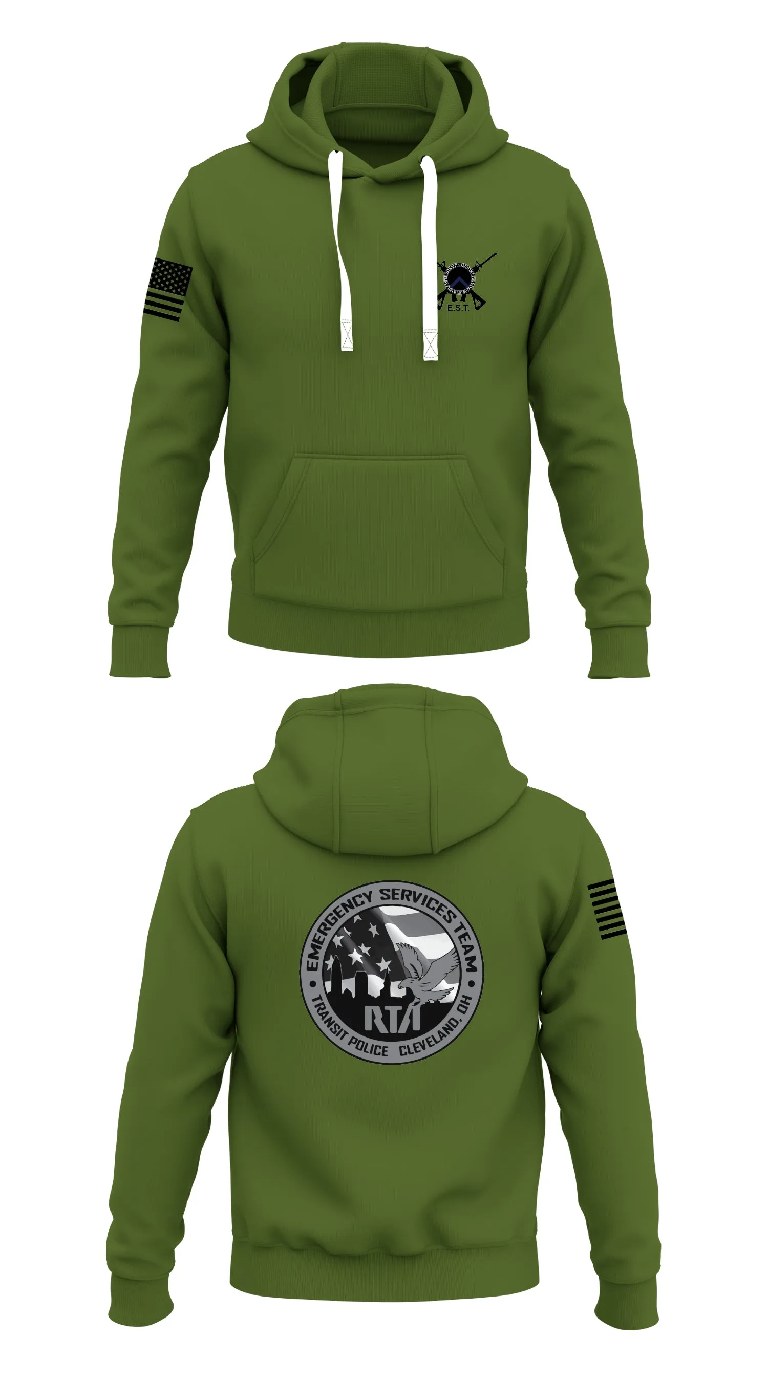 GCRTA Emergency Service Team (EST) Store 1  Core Men's Hooded Performance Sweatshirt - ~B5