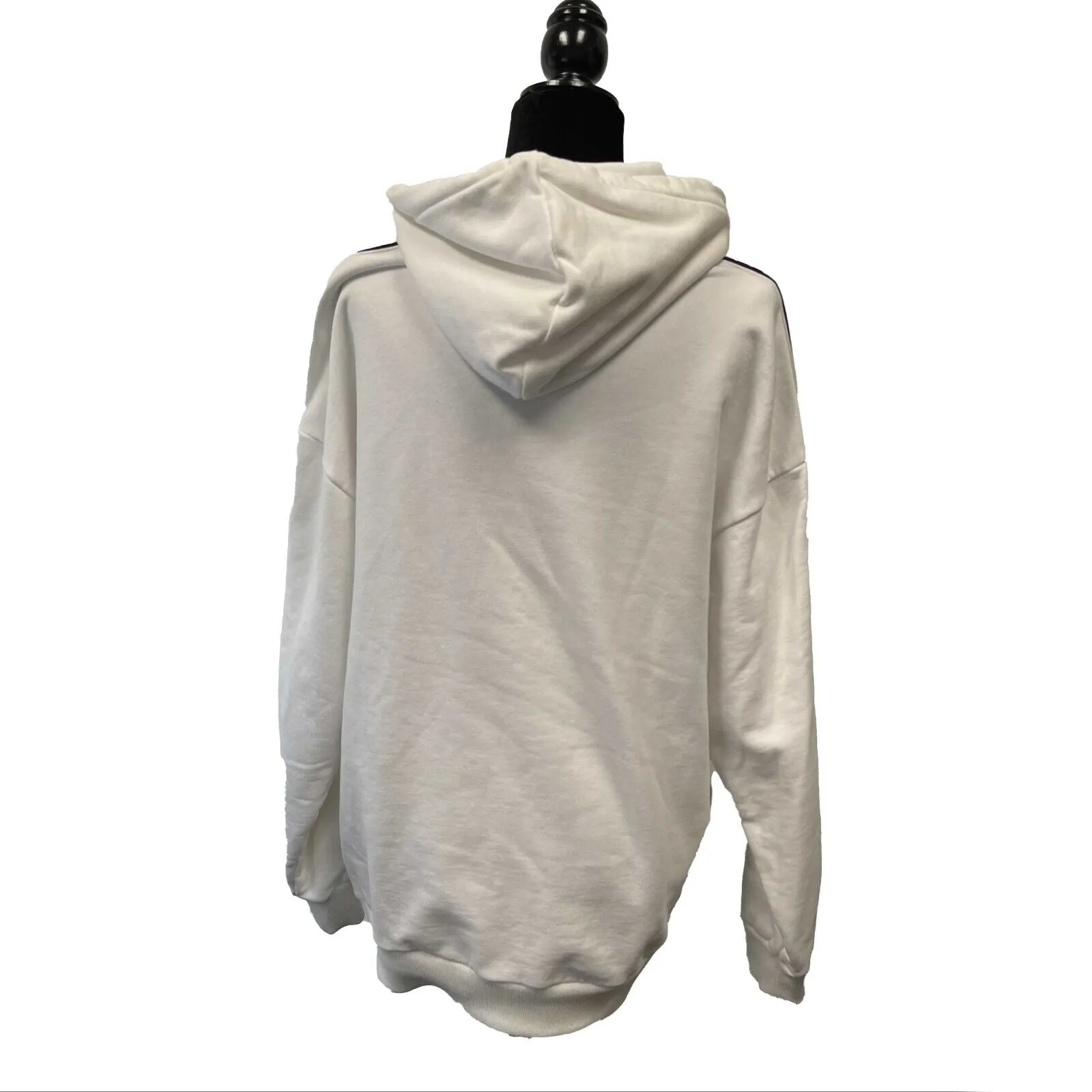 GIVENCHY - White Logo Tape - White / Black Hoodie - Size S