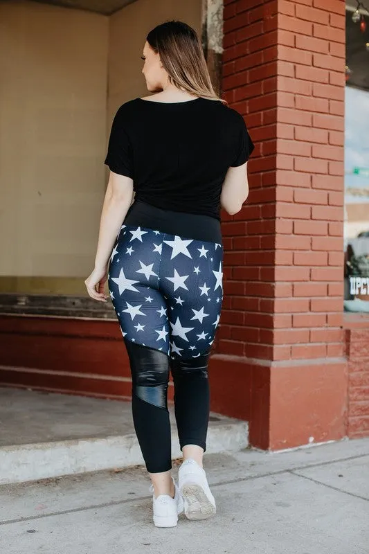 Half Solid Full-Length Leather Spandex