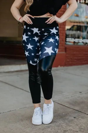 Half Solid Full-Length Leather Spandex