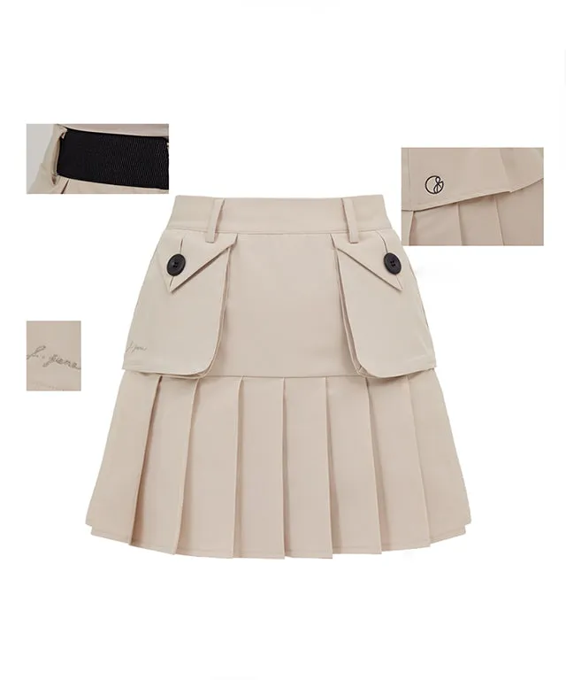 J.Jane Big Pocket Trench Skirt - Beige