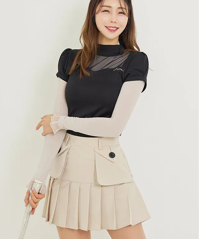 J.Jane Big Pocket Trench Skirt - Beige