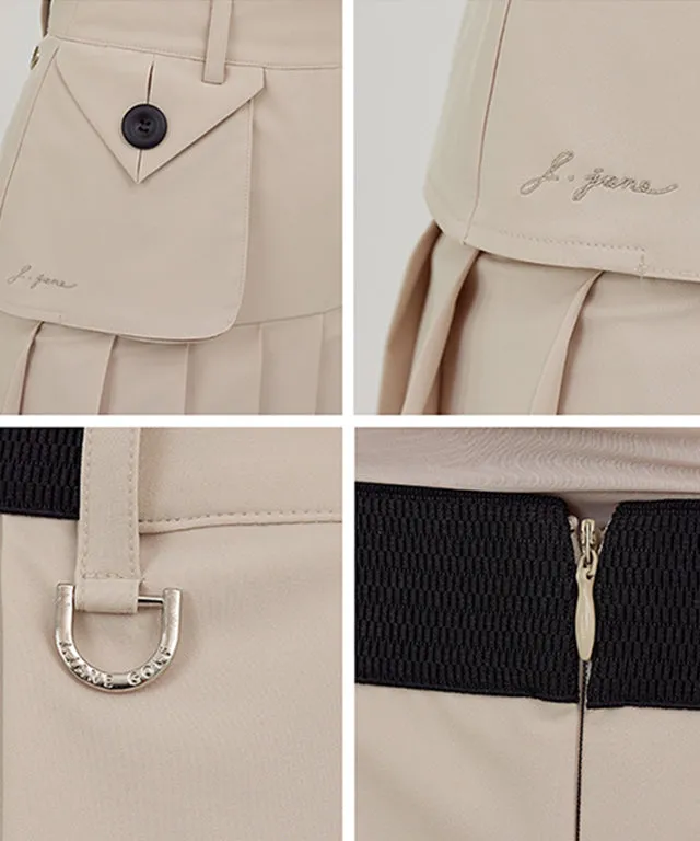 J.Jane Big Pocket Trench Skirt - Beige