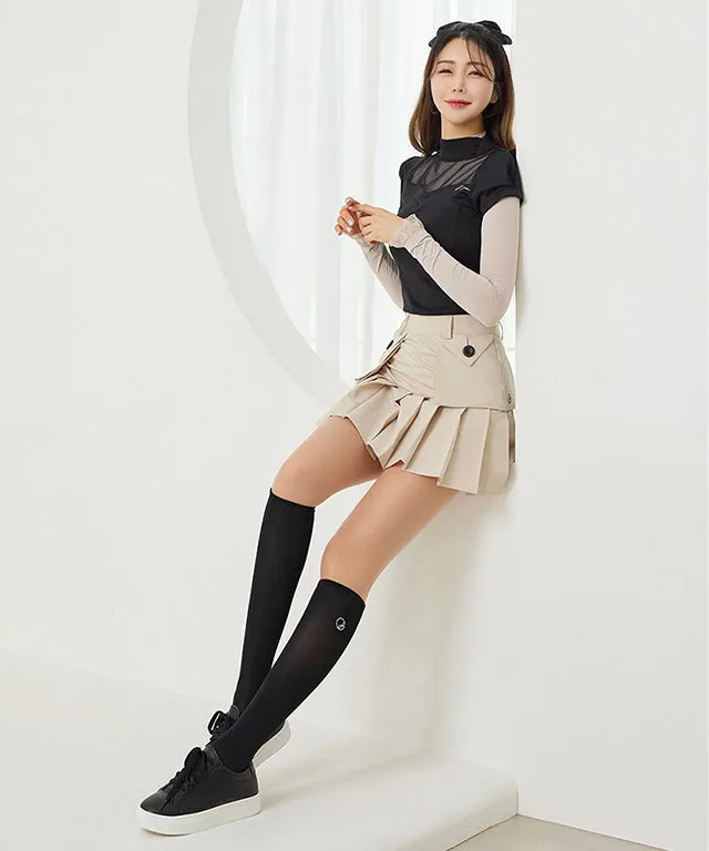 J.Jane Big Pocket Trench Skirt - Beige