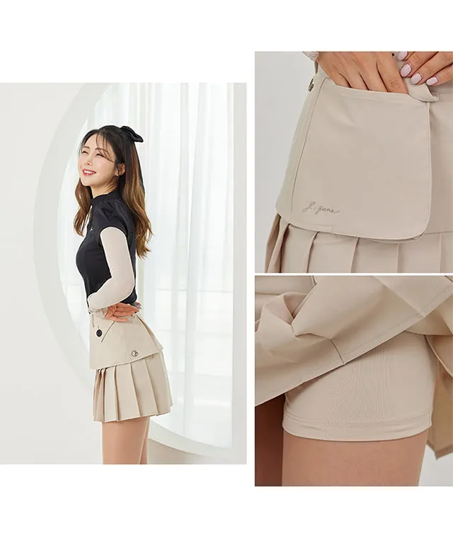 J.Jane Big Pocket Trench Skirt - Beige