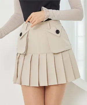 J.Jane Big Pocket Trench Skirt - Beige