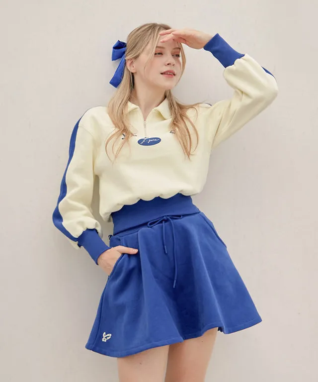 J.Jane Color contrast Sweatshirt SET UP - Deep Blue