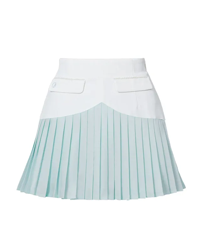 J.Jane Heart Shape Pleats Skirt (Mint)