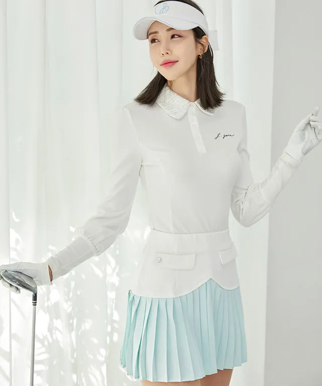 J.Jane Heart Shape Pleats Skirt (Mint)