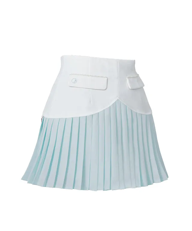 J.Jane Heart Shape Pleats Skirt (Mint)