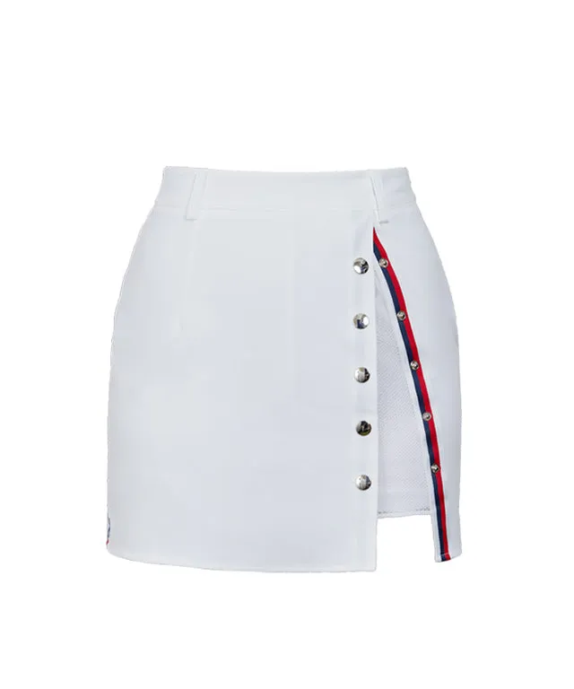 J.Jane Snap Slit Skirt (White)