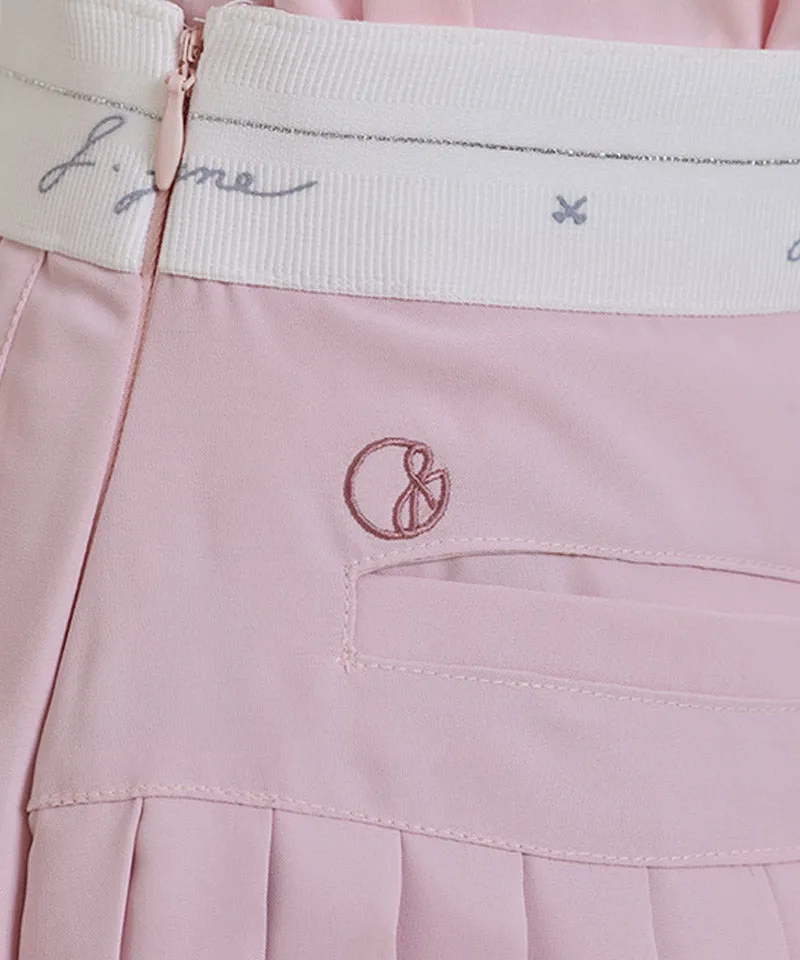 J.Jane Unbalanced Chiffon Pleats Skirt - Pink