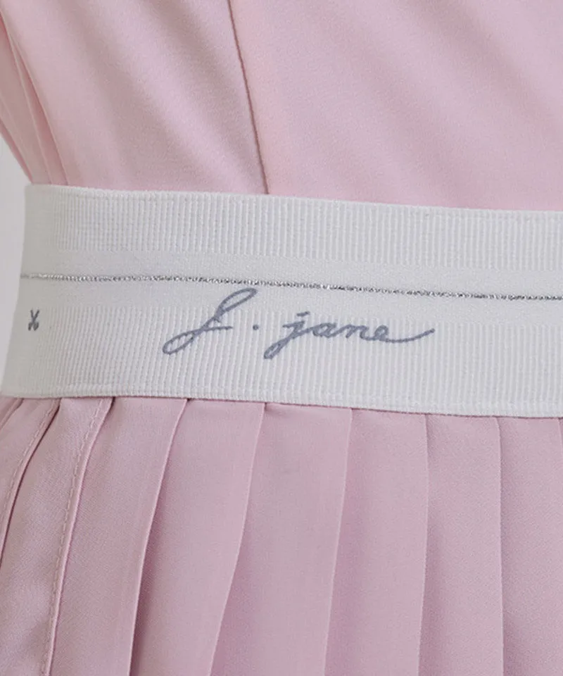 J.Jane Unbalanced Chiffon Pleats Skirt - Pink