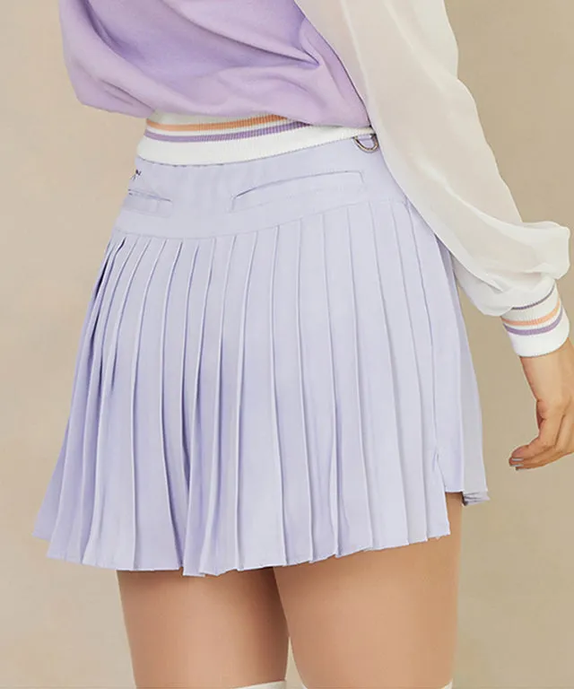 J.Jane Unbalanced Slit Band Skirt - Lavender