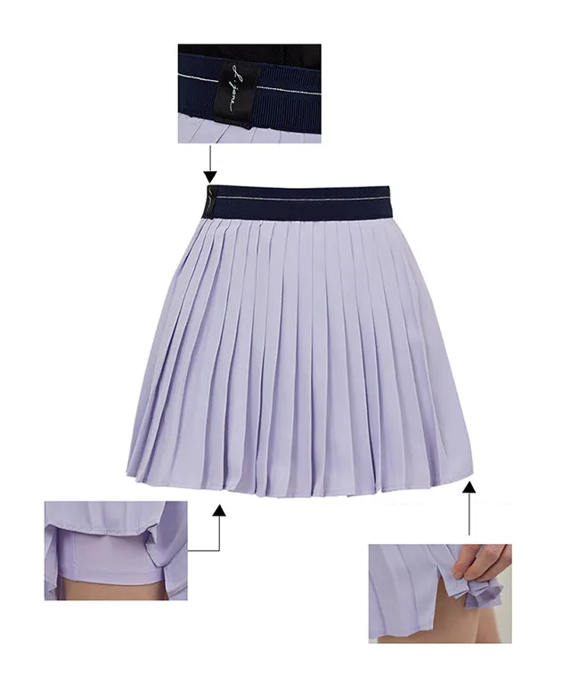 J.Jane Unbalanced Slit Band Skirt - Lavender