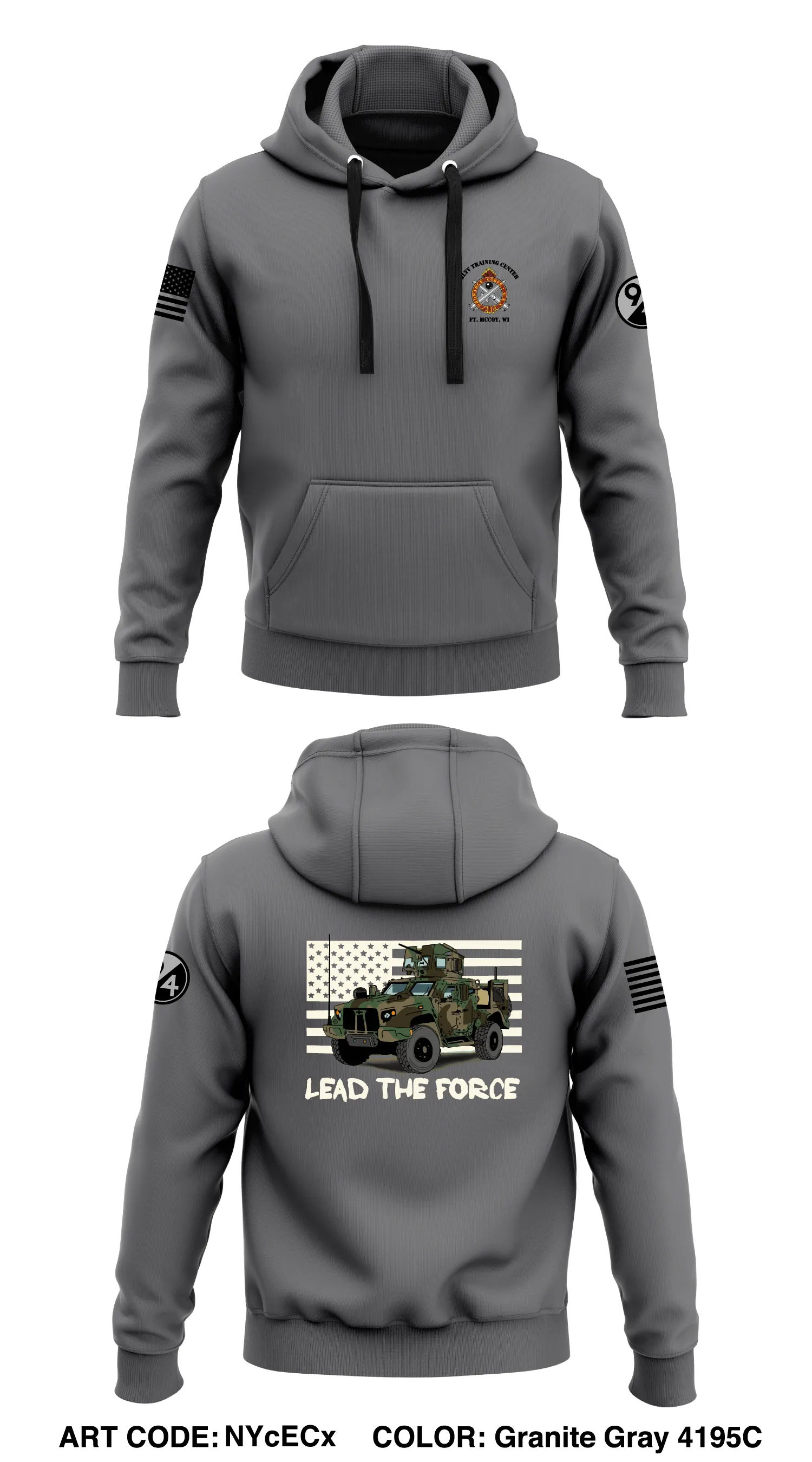 JLTV training center  Core Men's Hooded Performance Sweatshirt - NYcECx-GRY