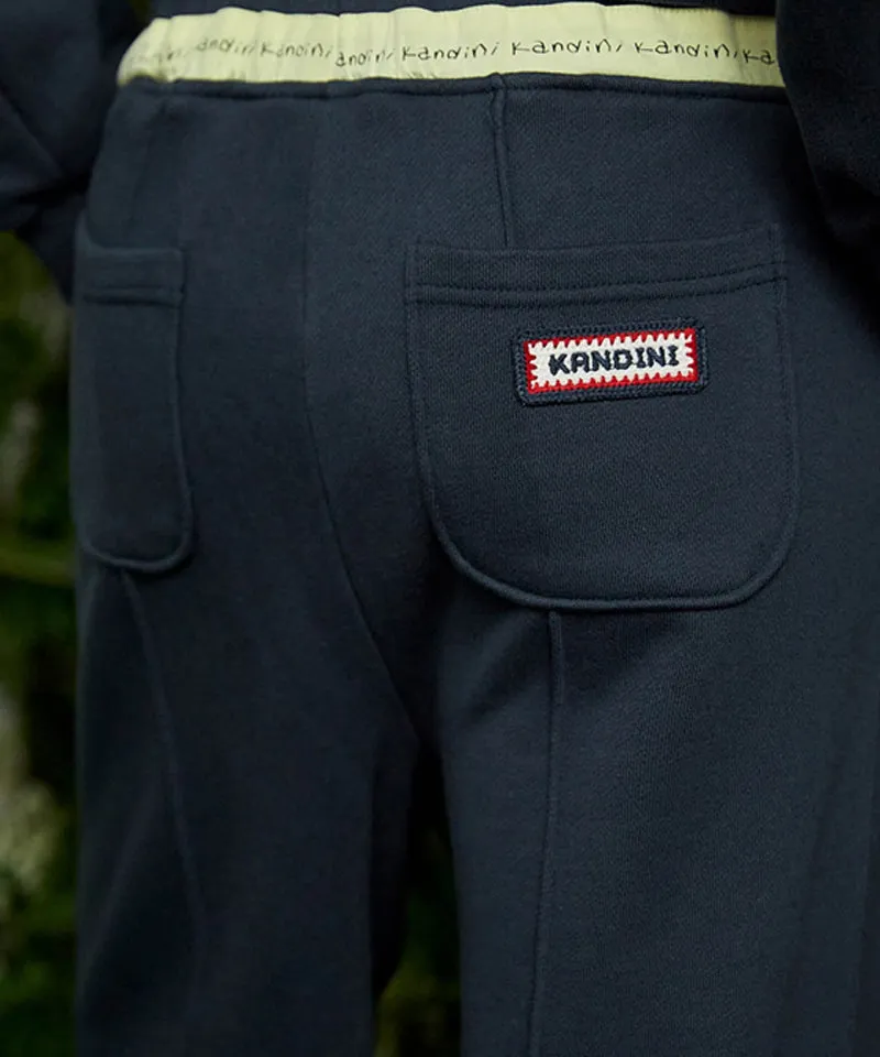 KANDINI Logo Point Sweat Pants - Navy